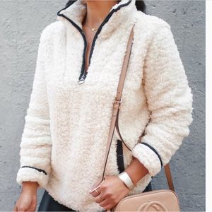 Thread & Supply Cream Sherpa Pullover